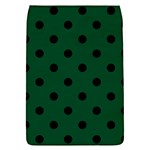 Polka Dots - Black on Forest Green Removable Flap Cover (L)