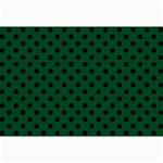 Polka Dots - Black on Forest Green Collage 12  x 18 
