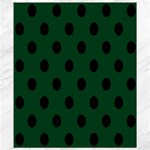 Polka Dots - Black on Forest Green Canvas 8  x 10 