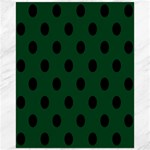 Polka Dots - Black on Forest Green Canvas 16  x 20 
