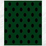 Polka Dots - Black on Forest Green Canvas 20  x 24 