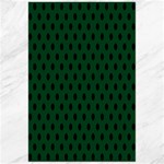 Polka Dots - Black on Forest Green Canvas 24  x 36 