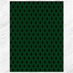 Polka Dots - Black on Forest Green Canvas 36  x 48 