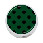 Polka Dots - Black on Forest Green 4-Port USB Hub (Two Sides)