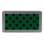 Polka Dots - Black on Forest Green Memory Card Reader (Mini)