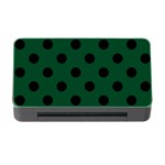 Polka Dots - Black on Forest Green Memory Card Reader with CF