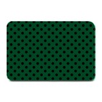 Polka Dots - Black on Forest Green Plate Mat
