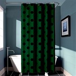 Polka Dots - Black on Forest Green Shower Curtain 36  x 72  (Stall)