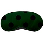 Polka Dots - Black on Forest Green Sleeping Mask