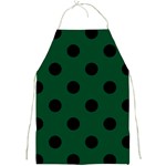 Polka Dots - Black on Forest Green Full Print Apron