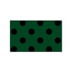 Polka Dots - Black on Forest Green Sticker Rectangular (10 pack)