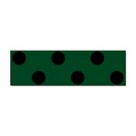 Polka Dots - Black on Forest Green Sticker Bumper (100 pack)