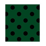 Polka Dots - Black on Forest Green Greeting Card 4.5  x 6 