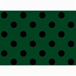 Polka Dots - Black on Forest Green 5  x 7  Photo Cards