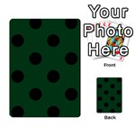 Polka Dots - Black on Forest Green Multi-purpose Cards (Rectangle)