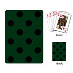 Polka Dots - Black on Forest Green Playing Cards Single Design