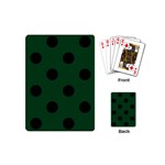 Polka Dots - Black on Forest Green Playing Cards (Mini)