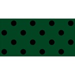 Polka Dots - Black on Forest Green YOU ARE INVITED 3D Greeting Card (8x4)