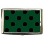 Polka Dots - Black on Forest Green Cigarette Money Case