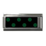 Polka Dots - Forest Green on Black Superlink Italian Charm (9mm)