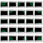 Polka Dots - Forest Green on Black 9mm Italian Charm (25 pack)