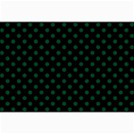 Polka Dots - Forest Green on Black Collage 12  x 18 