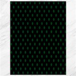 Polka Dots - Forest Green on Black Canvas 36  x 48 