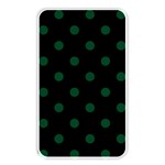 Polka Dots - Forest Green on Black Memory Card Reader (Rectangular)