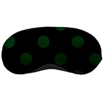 Polka Dots - Forest Green on Black Sleeping Mask