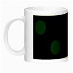 Polka Dots - Forest Green on Black Night Luminous Mug