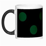 Polka Dots - Forest Green on Black Morph Mug