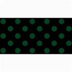 Polka Dots - Forest Green on Black 4  x 8  Photo Cards