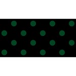 Polka Dots - Forest Green on Black YOU ARE INVITED 3D Greeting Card (8x4)