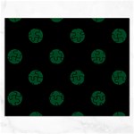 Polka Dots - Forest Green on Black Jigsaw Puzzle (Rectangular)