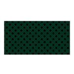 Polka Dots - Black on Deep Green Satin Wrap
