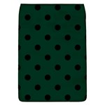 Polka Dots - Black on Deep Green Removable Flap Cover (L)