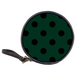 Polka Dots - Black on Deep Green Classic 20-CD Wallet