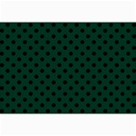 Polka Dots - Black on Deep Green Collage 12  x 18 