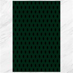 Polka Dots - Black on Deep Green Canvas 24  x 36 