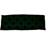 Polka Dots - Black on Deep Green Body Pillow Case Dakimakura (Two Sides)