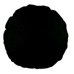 Polka Dots - Black on Deep Green Large 18  Premium Flano Round Cushion