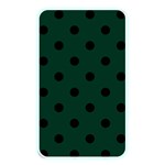 Polka Dots - Black on Deep Green Memory Card Reader (Rectangular)
