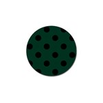 Polka Dots - Black on Deep Green Golf Ball Marker (4 pack)