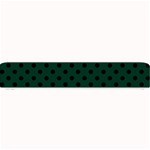 Polka Dots - Black on Deep Green Small Bar Mat