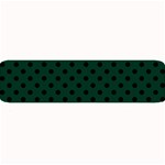 Polka Dots - Black on Deep Green Medium Bar Mat