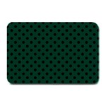 Polka Dots - Black on Deep Green Plate Mat