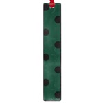 Polka Dots - Black on Deep Green Large Book Mark