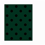 Polka Dots - Black on Deep Green Small Garden Flag (Two Sides)