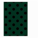 Polka Dots - Black on Deep Green Large Garden Flag (Two Sides)