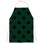 Polka Dots - Black on Deep Green Full Print Apron